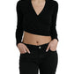 Dolce & Gabbana Elegant Black Virgin Wool Cardigan Sweater