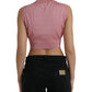 Dolce & Gabbana Elegant Silk Crew Neck Cropped Tank Top