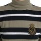 Dolce & Gabbana Elegant Striped Turtleneck Wool Sweater