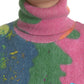 Dolce & Gabbana Multicolor Mohair Turtleneck Casual Sweater