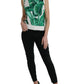 Dolce & Gabbana Silk Banana Leaf Print Tank Top