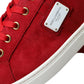 Dolce & Gabbana Elegant Red & White Leather Sneakers