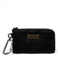 Dolce & Gabbana Elite Black Nylon & Leather Pouch with Logo Detail