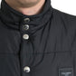 Dolce & Gabbana Sleek Black High-Neck Vest Jacket