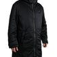 Dolce & Gabbana Elegant Black Hooded Parka Jacket