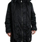 Dolce & Gabbana Elegant Black Hooded Parka Jacket