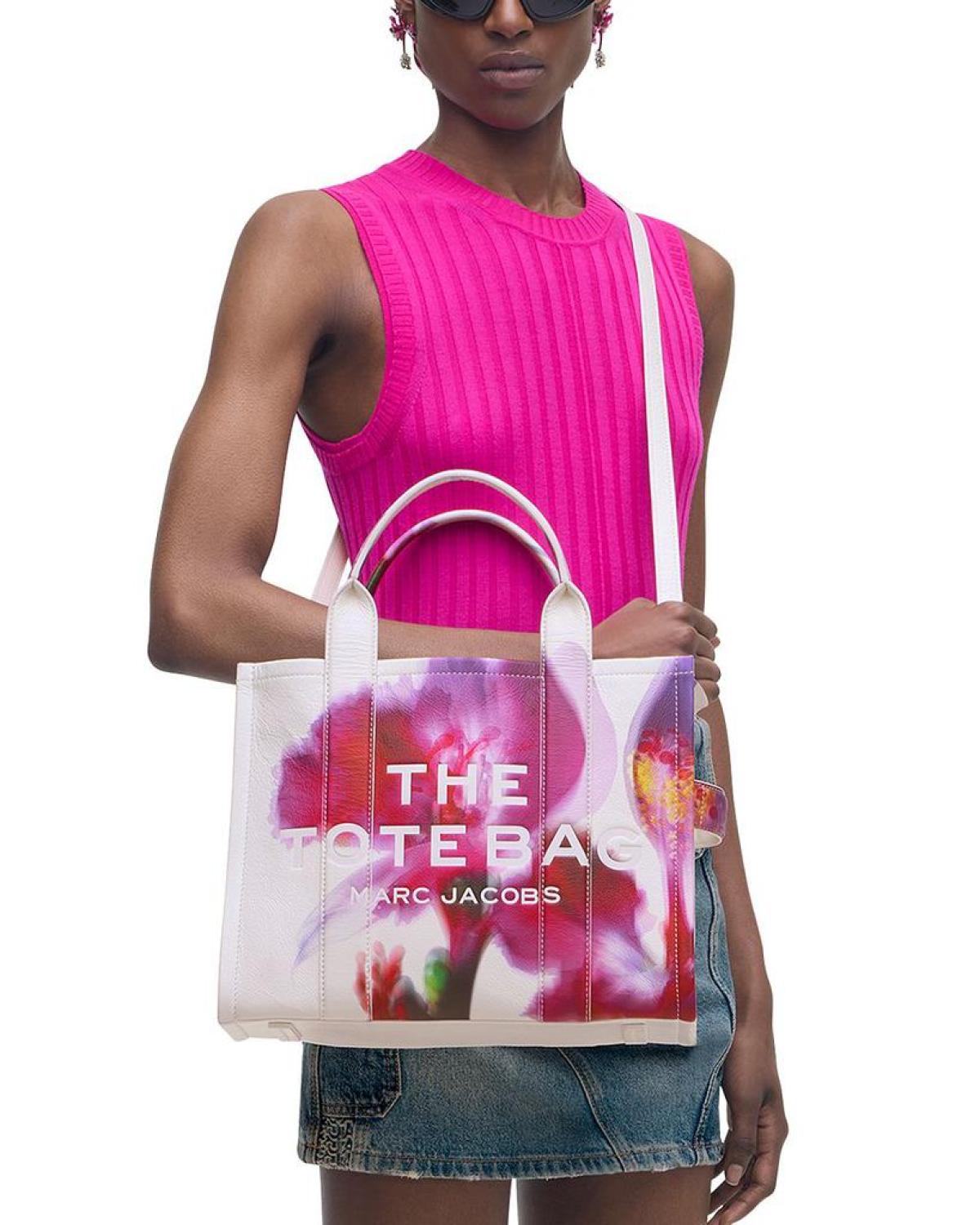 The Future Floral Leather Medium Tote Bag