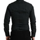 Dolce & Gabbana Elegant Slim Black Silk Blend Dress Shirt