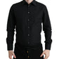 Dolce & Gabbana Sleek Black Slim Fit Italian Dress Shirt