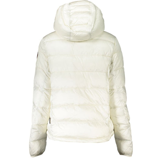 Napapijri Elegant White Hooded Eco Jacket