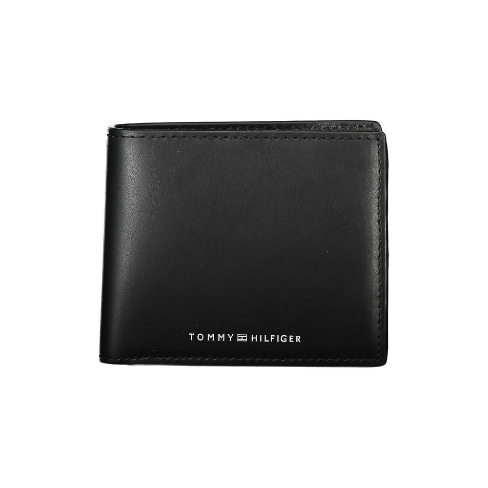 Tommy Hilfiger Elegant Black Leather Bifold Men's Wallet