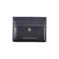 Tommy Hilfiger Sleek Blue Leather Card Holder with Contrast Details