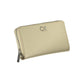 Calvin Klein Elegant Beige Zip Wallet with RFID Blocking