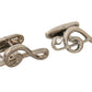 Dolce & Gabbana Elegant Silver Tremble Clef Cufflinks