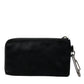 Dolce & Gabbana Sleek Designer Nylon-Leather Pouch in Black