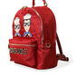 Dolce & Gabbana Embellished Red Backpack with Gold Detailing