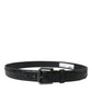 Dolce & Gabbana Elegant Black Leather Belt with Metal Buckle