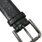 Dolce & Gabbana Elegant Black Leather Belt with Metal Buckle