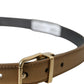 Dolce & Gabbana Metallic Gold Leather Belt - Timeless Elegance