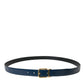 Dolce & Gabbana Elegant Blue Calf Leather Belt