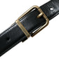 Dolce & Gabbana Elegant Black Calf Leather Belt