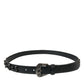 Dolce & Gabbana Engraved Logo Leather Waist Belt