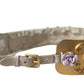 Dolce & Gabbana Elegant Gold-Tone Faux Pearl Floral Belt