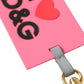 Dolce & Gabbana Chic Trifold Gold & Pink Key Holder Case