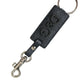 Dolce & Gabbana Elegant Leather Keychain in Black & Silver