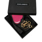 Dolce & Gabbana Stunning Gold and Pink Leather Keychain