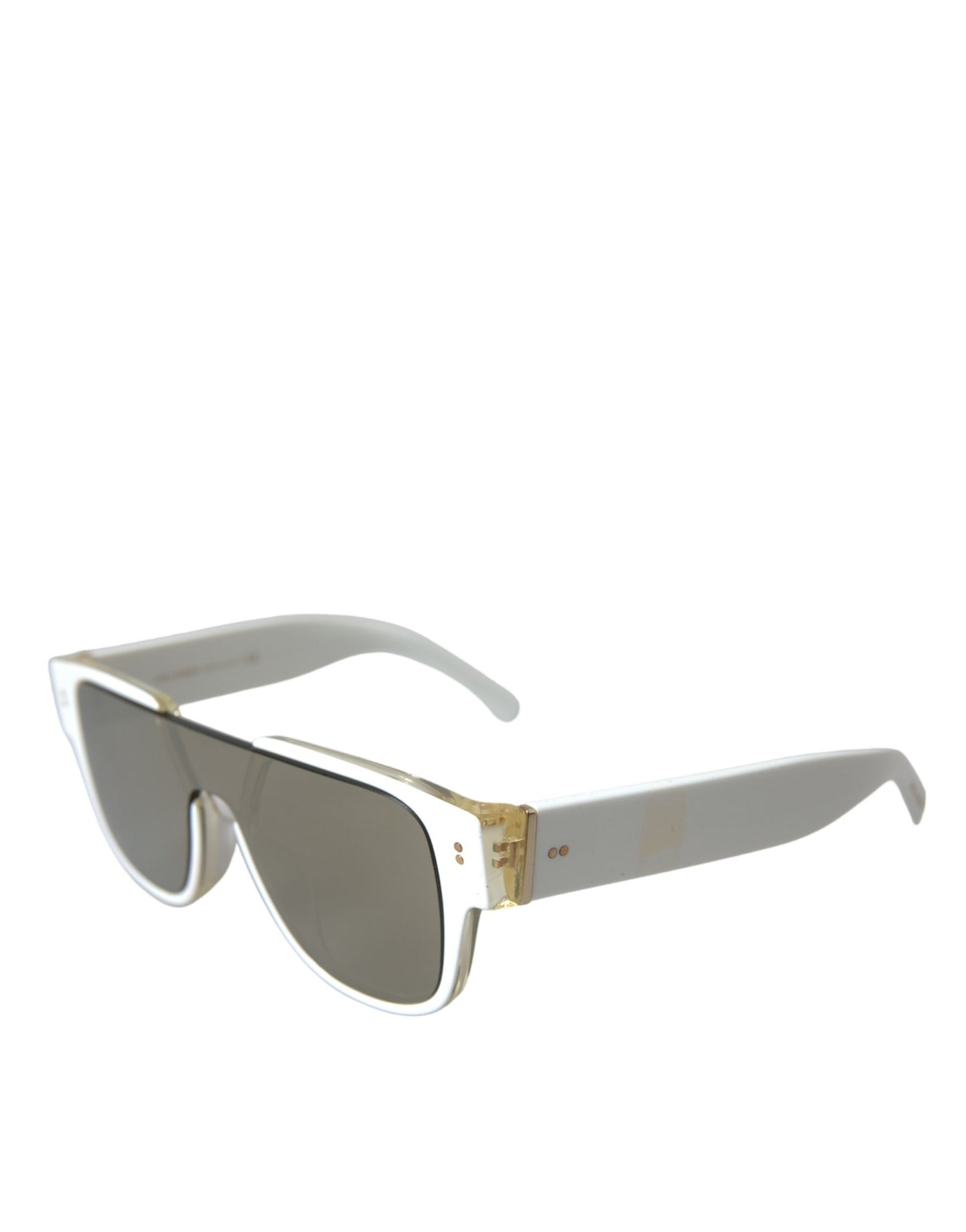 Dolce & Gabbana Chic White Acetate Designer Sunglasses