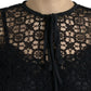 Dolce & Gabbana Elegant Floral Lace Blouse Top