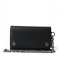 Dolce & Gabbana Elegant Black Leather Shoulder Bag