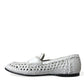 Dolce & Gabbana Elegant White Loafer Slip-Ons