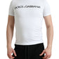 Dolce & Gabbana Elegant White Logo Crewneck Tee