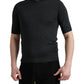 Dolce & Gabbana Elegant Silk Crew Neck Tee in Dark Grey