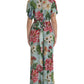 Dolce & Gabbana Elegant Floral Silk Crepe Jumpsuit