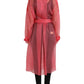 Dolce & Gabbana Elegant Pink Silk Long Jacket