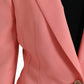 Dolce & Gabbana Chic Pink Peak Lapel Blazer