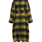 Dolce & Gabbana Chic Checkered Long Trench Coat in Sunny Yellow