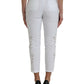 Dolce & Gabbana Elegant White Tapered Mid Waist Pants