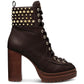 Womens Lace Up Zipper Ankle Boots