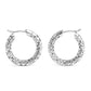 Faux Stone Signature Quilted Hoop Earrings