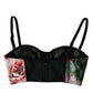 Dolce & Gabbana Multicolor Floral Bustier Crop Top