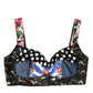 Dolce & Gabbana Floral Patchwork Bustier Crop Top