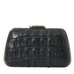 Balenciaga Elegant Crocodile Leather Evening Clutch