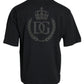 Dolce & Gabbana Black Logo Embossed Crew Neck Short Sleeves T-shirt