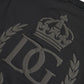 Dolce & Gabbana Black Logo Embossed Crew Neck Short Sleeves T-shirt