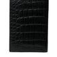 Dolce & Gabbana Black Exotic Skin Leather Long Bifold Passport Holder