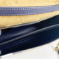 Burberry Macken Small Regency Blue House Check Leather Crossbody Bag